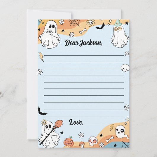 Groovy Ghost Time Capsule Note Card Dankeskarte (Vorderseite)