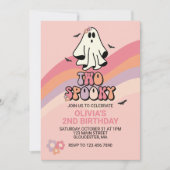 Groovy Ghost Two Spooky Halloween Einladung (Vorderseite)
