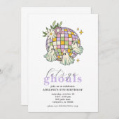 Groovy Ghosts Let's Go Ghouls Halloween-Party Einladung (Vorne/Hinten)