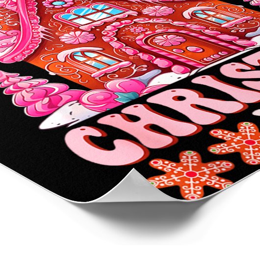 Groovy Gingerbread House Crew Nk Christmas Vibes P Poster (Ecke)