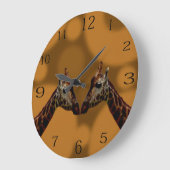 Groovy Giraffe A Go,   Große Wanduhr (Winkel)