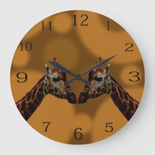 Groovy Giraffe A Go,   Große Wanduhr (Vorderseite)