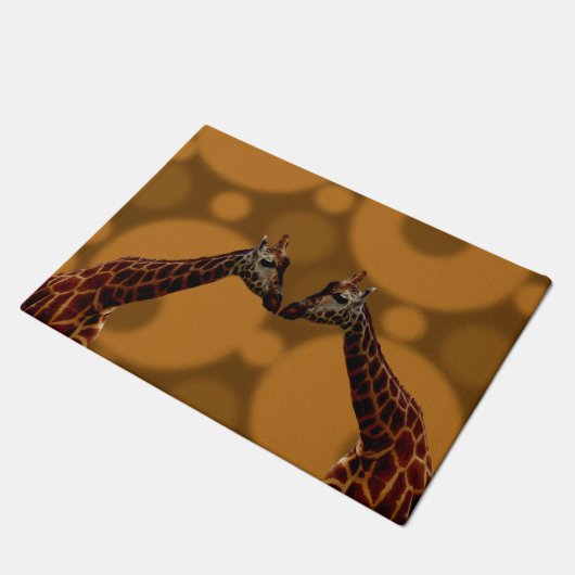 Groovy Giraffen A Go, Fußmatte (Schrägansicht)