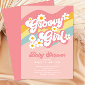 Groovy Girl Baby Shower Einladung