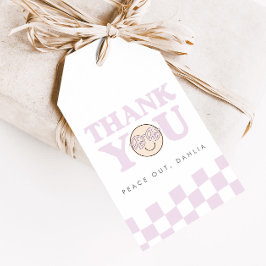 Groovy Girl Checkered Happy Face | Gefallen Geschenkanhänger