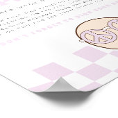 Groovy Girl Checkered Happy Face | Time Capsule Poster (Ecke)