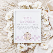 Groovy Girl Checkered Happy Face | Time Capsule Poster