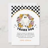 Groovy Girl Halloween Geburtstag Danke, Ihre Karte (Vorderseite)