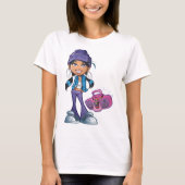 Groovy Girl mit Stereo T-Shirt (Vorderseite)