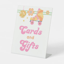 Groovy Girl Roller Skaten Party Karten und Geschen Sockelschild