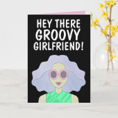 GROOVY GIRLFRIEND FREUND BESTE FREUNDIN MÄDCHEN GE KARTE (Gelbe Blume)