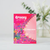 Groovy Girls Party Einladung Postcard (Stehend Vorderseite)