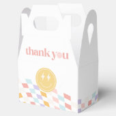 Groovy Girl's Pastel Checkered Retro Geschenkschachtel (Geöffnet)