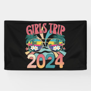 Groovy Girls Trip 2024 Summer Beach Banner