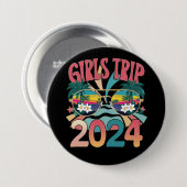 Groovy Girls Trip 2024 Summer Beach Button (Vorne & Hinten)