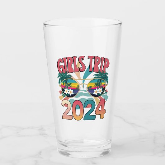 Groovy Girls Trip 2024 Summer Beach Glas (Vorderseite)