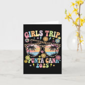 Groovy Girls Trip Punta Cana 2025 Matching Sommer Karte (Gelbe Blume)