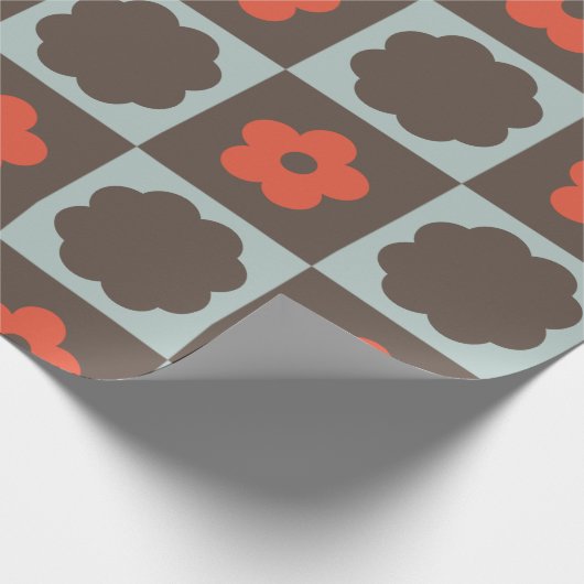 Groovy Girly Psychedelic Checkerboard, Y2K Wrappin Geschenkpapier (Ecke)