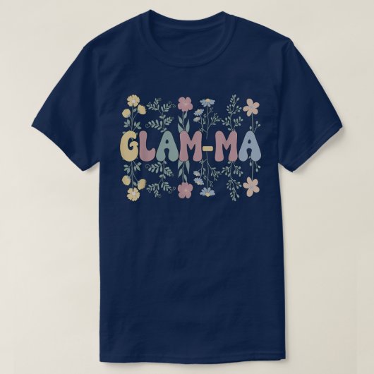 Groovy GlamMa Großmutter Blume GlamMa Oma T-Shirt (Design vorne)