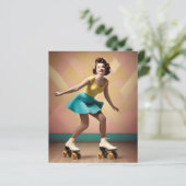"Groovy Glide: Retro-Rhythmen auf Skate-Rädern" (Stehend Vorderseite)