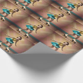 "Groovy Glide: Retro-Rhythmen auf Skate-Rädern" Geschenkpapier (Ecke)