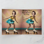 "Groovy Glide: Retro-Rhythmen auf Skate-Rädern" Karte (Innenseite)