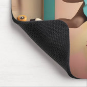 "Groovy Glide: Retro-Rhythmen auf Skate-Rädern" Mousepad (Ecke)