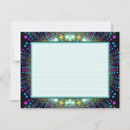 Groovy Glow Blacklight Bat Mitzvah Danke, V2L Dankeskarte (Rückseite)