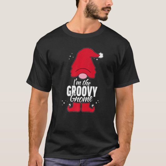 Groovy Gnome Matching Family Group Weihnachts-Part T-Shirt (Vorderseite)