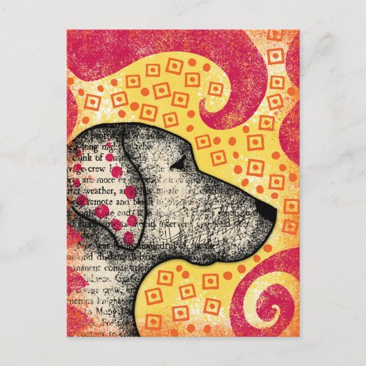 Groovy Good Dog Postcard Postkarte (Vorderseite)