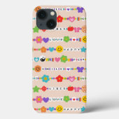 Groovy Good Vibes Liebe Lächeln Retro Beads Case M (Rückseite)