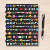 Groovy Good Vibes Liebe Lächeln Retro Beads Notizblock