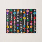 Groovy Good Vibes Liebe Lächeln Retro Beads Puzzle (Horizontal)