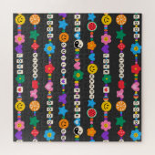 Groovy Good Vibes Liebe Lächeln Retro Beads Puzzle (Horizontal)