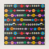 Groovy Good Vibes Liebe Lächeln Retro Beads Puzzle (Vertikal)