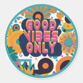 Groovy Good Vibes Sticker (Vorderseite)