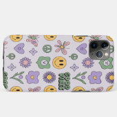 Groovy Good Vibes Y2K Butterfly iPhone Case (Rückseite (Horizontal))