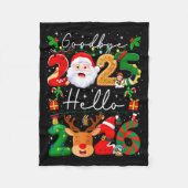 Groovy Goodbye 2025 Hello 2026 Happy New Years Eve Fleecedecke (Vorderseite)