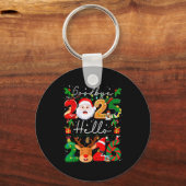 Groovy Goodbye 2025 Hello 2026 Happy New Years Eve Schlüsselanhänger (Vorderseite)