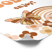 Groovy Goodies Retro Hippie Party Sign Poster (Ecke)