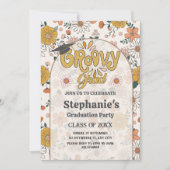 Groovy Grad: Far out Abschluss Einladung (Vorderseite)