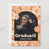 Groovy Graduation Announcement Einladung (Vorderseite)