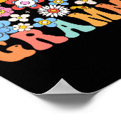Groovy Grammy Mütter Tag Bunte Blume Matchin Poster (Ecke)