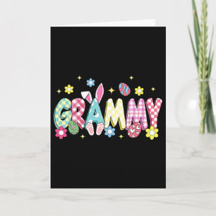 Groovy Grammy Ostereier Blumen Hase Ohr Ostern Karte