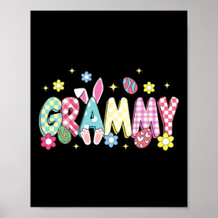 Groovy Grammy Ostereier Blumen Hase Ohr Ostern Poster