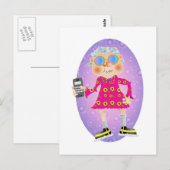 Groovy Gran Postkarte (Vorne/Hinten)
