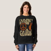 Groovy Grandma 70s Aesthetic Nostalgia 1970's Retr Sweatshirt (Vorne ganz)