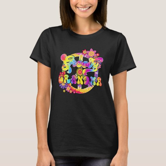 Groovy Grandma Matching Family Baby Shower Hippie  T-Shirt (Vorderseite)