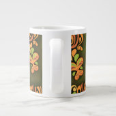 Groovy Green 6ties Butterflies Retro Muster Jumbo-Tasse (Rückseite)