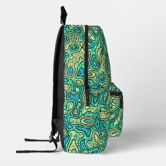 Groovy Green Bedruckter Rucksack (Links)